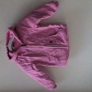 Carhartt Redwood Sherpa Lined Jacket Pink Girls 3T